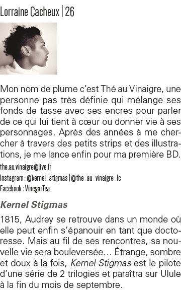 Lorraine Cacheux   26 Mon nom de plume c est Thé au Vinaigre, une personne pas très définie qui mélange ses fonds de    