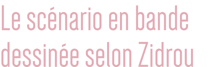 Le scénario en bande dessinée selon Zidrou