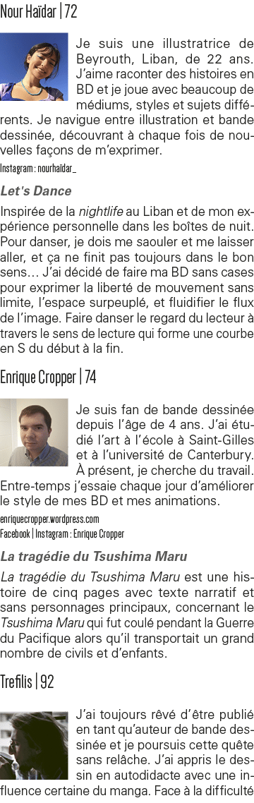 Nour Haïdar   72 Je suis une illustratrice de Beyrouth, Liban, de 22 ans  J aime raconter des histoires en BD et je j   