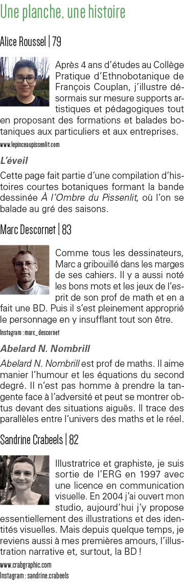 Une planche, une histoire Alice Roussel   79 Après 4 ans d études au Collège Pratique d Ethnobotanique de François Co   