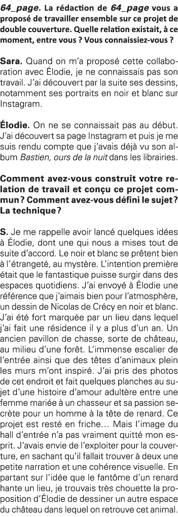 64_page  La rédaction de 64_page vous a proposé de travailler ensemble sur ce projet de double couverture  Quelle rel   