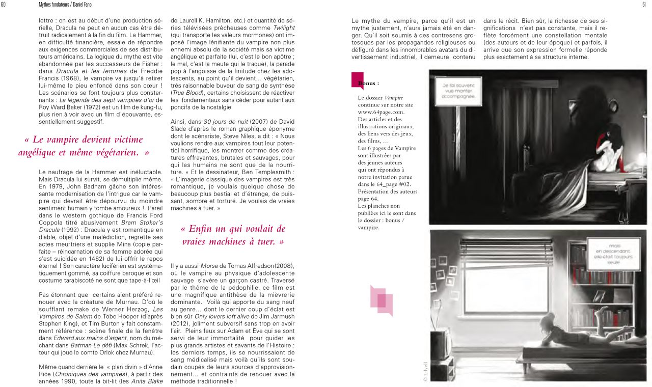 (dossier) Les métamorphoses du vampire – 64page